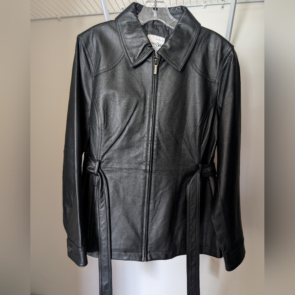 East 5th Genuine Leather Women's Black Leather Jacket